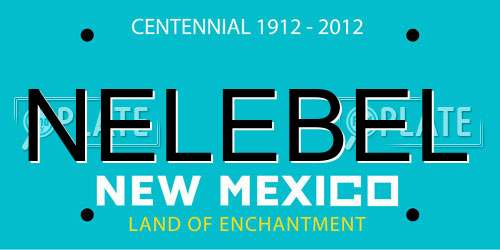 NELEBEL New Mexico License Plate