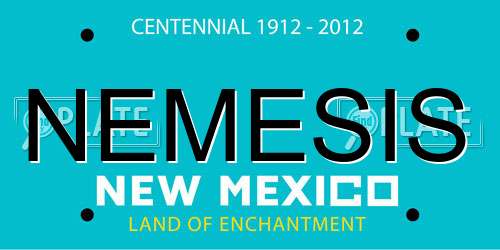 NEMESIS New Mexico License Plate