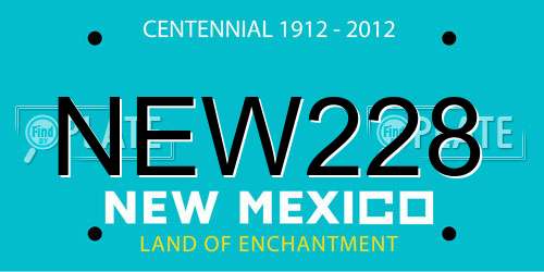 NEW228 New Mexico License Plate