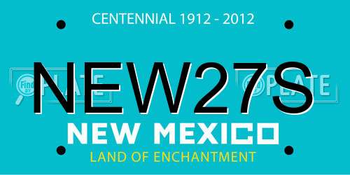 NEW27S New Mexico License Plate