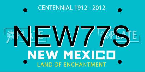 NEW77S New Mexico License Plate