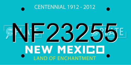 NF23255 New Mexico License Plate