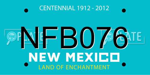 NFB076 New Mexico License Plate