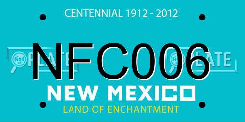 NFC006 New Mexico License Plate