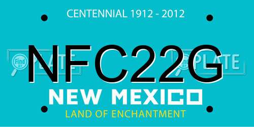 NFC22G New Mexico License Plate