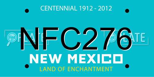 NFC276 New Mexico License Plate