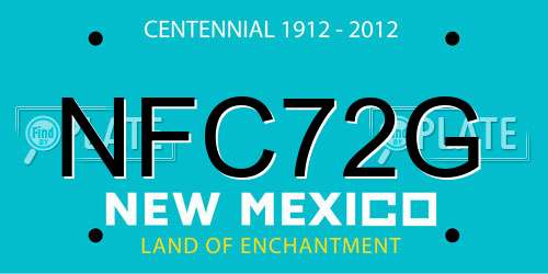 NFC72G New Mexico License Plate