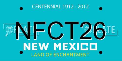 NFCT26 New Mexico License Plate