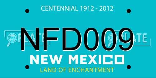 NFD009 New Mexico License Plate