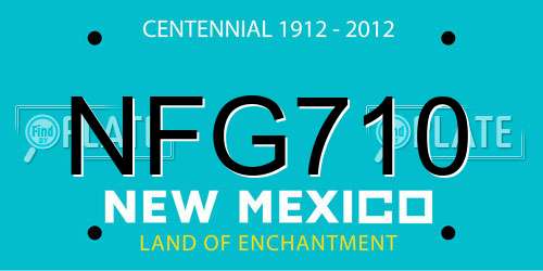 NFG710 New Mexico License Plate