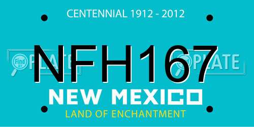 NFH167 New Mexico License Plate