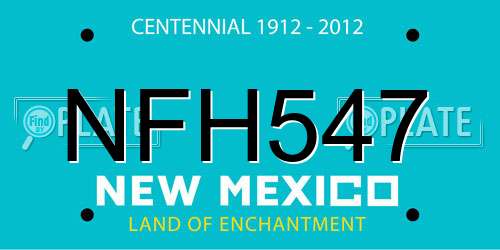 NFH547 New Mexico License Plate