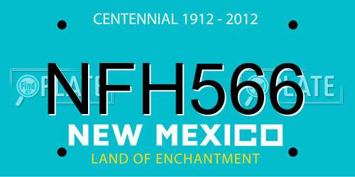 NFH566 New Mexico License Plate