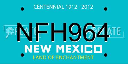 NFH964 New Mexico License Plate