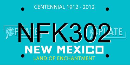 NFK302 New Mexico License Plate
