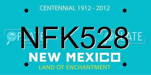NFK528 New Mexico License Plate