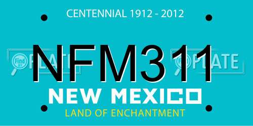 NFM311 New Mexico License Plate