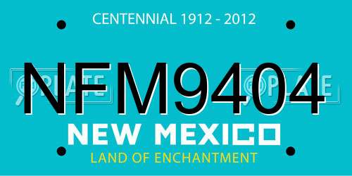 NFM9404 New Mexico License Plate