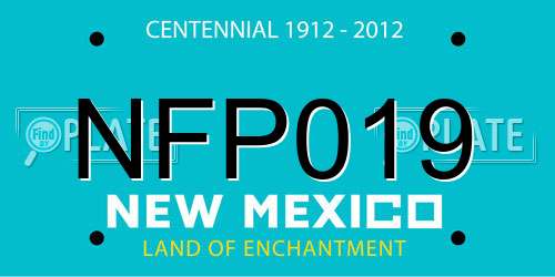 NFP019 New Mexico License Plate