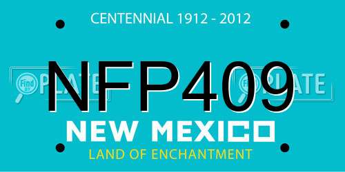 NFP409 New Mexico License Plate