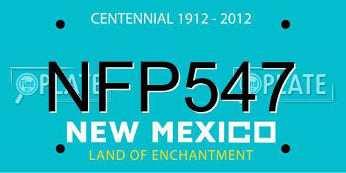 NFP547 New Mexico License Plate