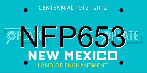 NFP653 New Mexico License Plate