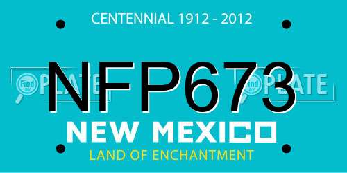 NFP673 New Mexico License Plate
