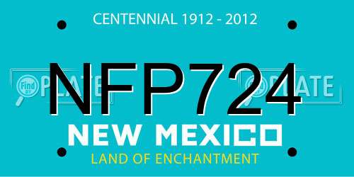 NFP724 New Mexico License Plate