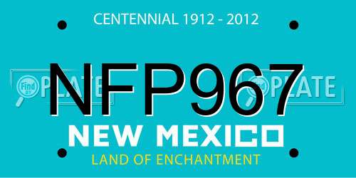 NFP967 New Mexico License Plate