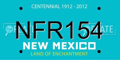 NFR154 New Mexico License Plate