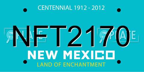 NFT2170 New Mexico License Plate