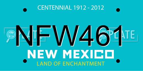 NFW461 New Mexico License Plate