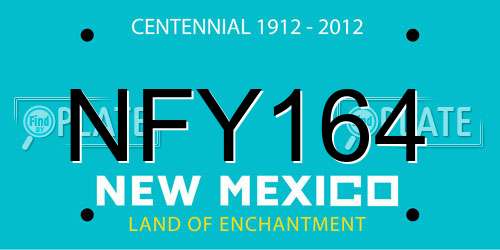 NFY164 New Mexico License Plate