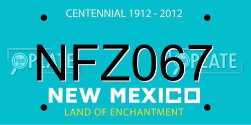 NFZ067 New Mexico License Plate