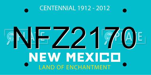 NFZ2170 New Mexico License Plate