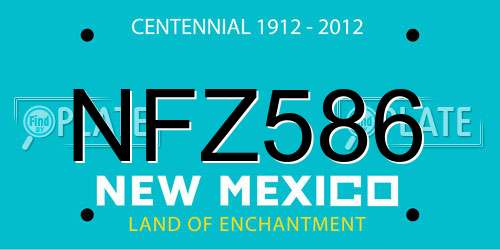 NFZ586 New Mexico License Plate