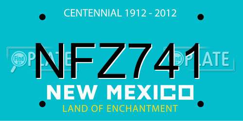 NFZ741 New Mexico License Plate