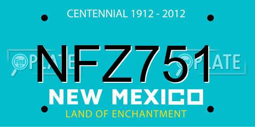 NFZ751 New Mexico License Plate