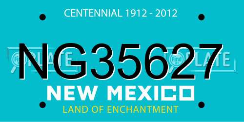 NG35627 New Mexico License Plate
