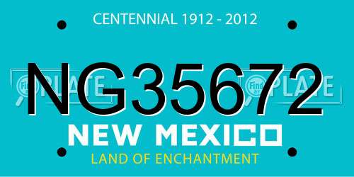 NG35672 New Mexico License Plate