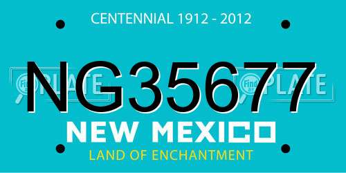 NG35677 New Mexico License Plate