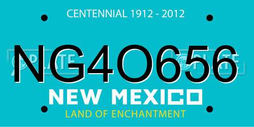 NG4O656 New Mexico License Plate