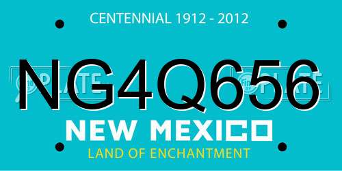NG4Q656 New Mexico License Plate