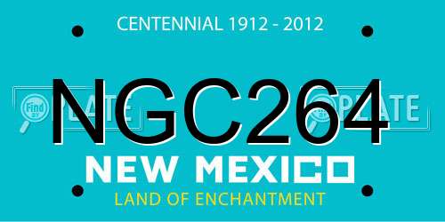 NGC264 New Mexico License Plate