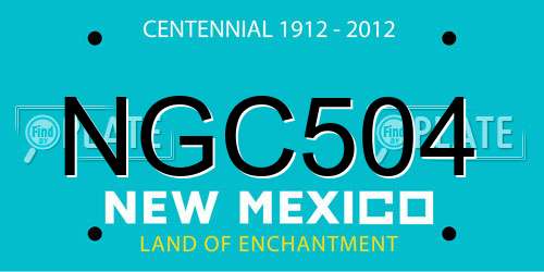 NGC504 New Mexico License Plate