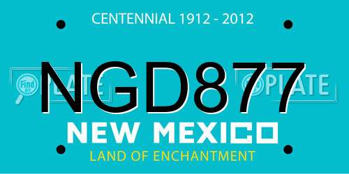 NGD877 New Mexico License Plate