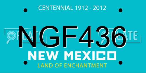 NGF436 New Mexico License Plate