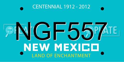NGF557 New Mexico License Plate