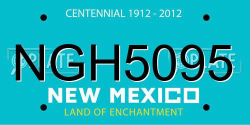 NGH5095 New Mexico License Plate