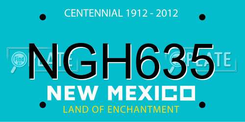 NGH635 New Mexico License Plate